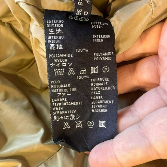 add Khaki Green Goose Down Fill Puffer Vest Womens size 4 - Picture 6 of 6